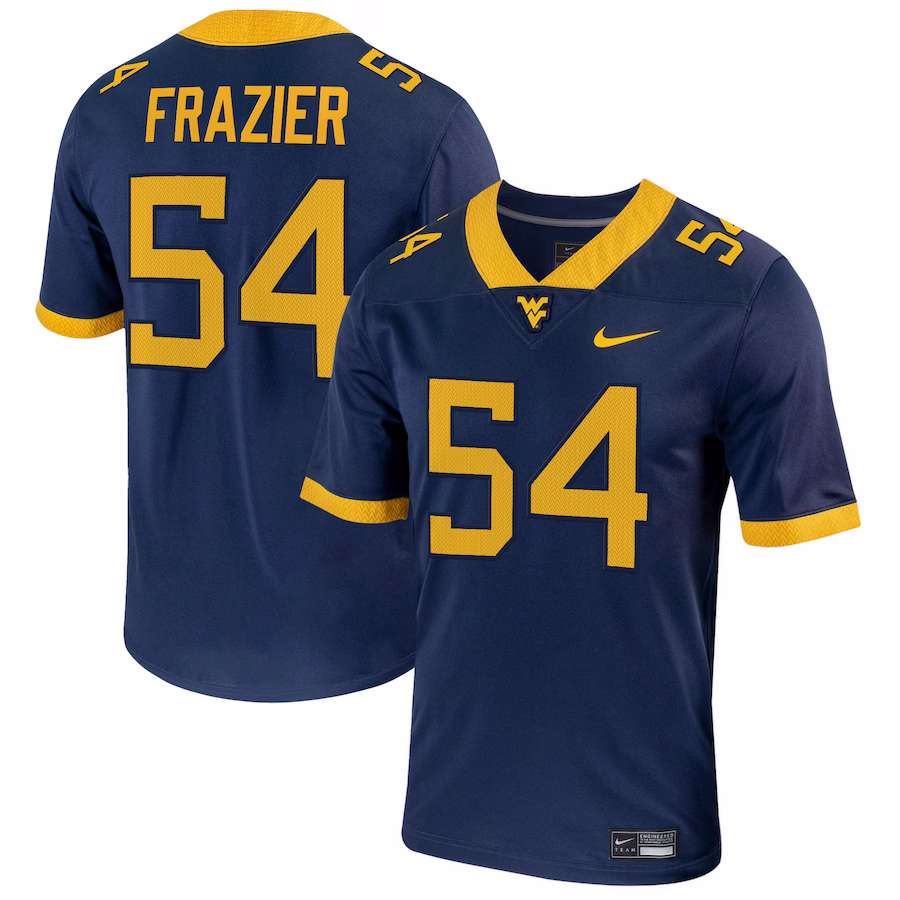 Zach Frazier West Virginia Mountaineers Nike  NIL Football Game Jersey �?Navy - Puhuasuan