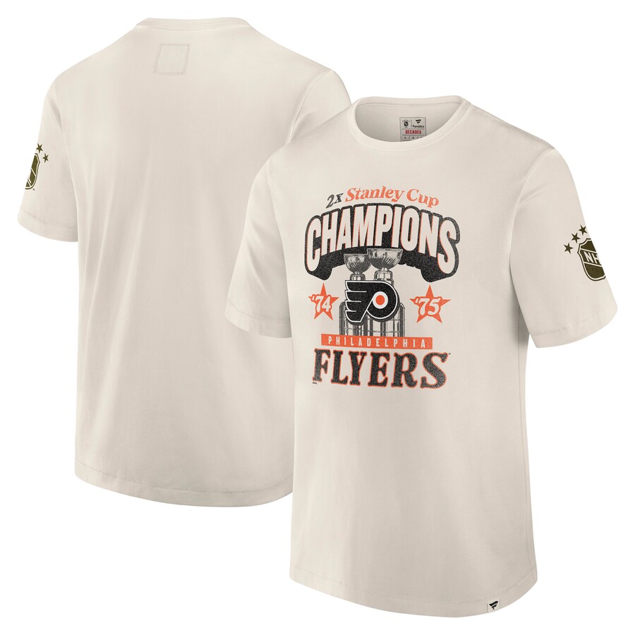 Men's Philadelphia Flyers Fanatics White Decades Collection Timeless T-Shirt - Puhuasuan