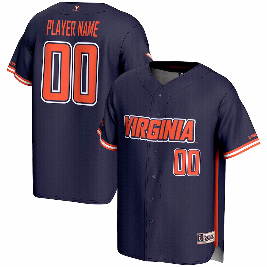Virginia Cavaliers GameDay Greats Youth NIL Pick-A-Player Lightweight Baseball Jersey - Navy - Puhuasuan