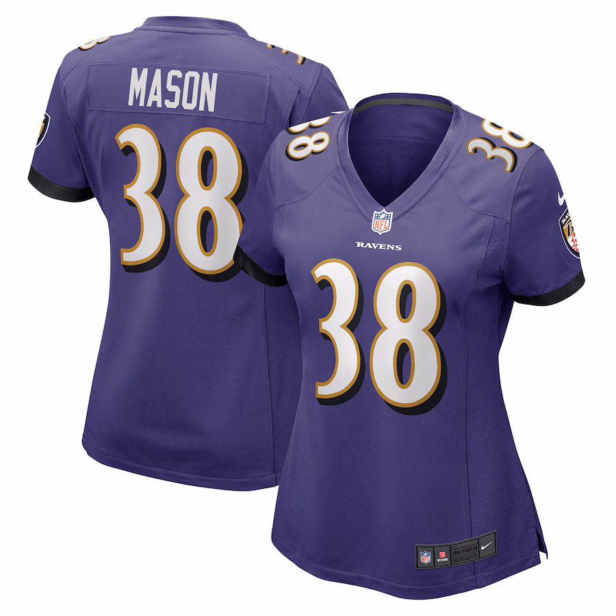 Women's Baltimore Ravens Ben Mason Nike Purple Game Jersey - Puhuasuan