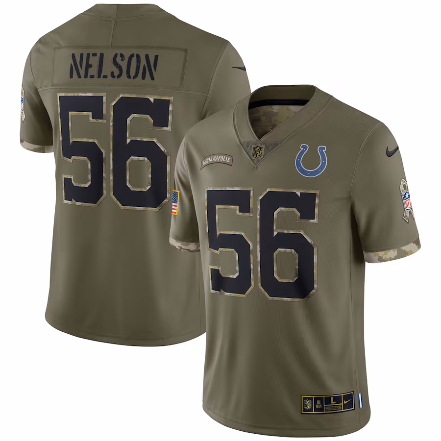 Men's Indianapolis Colts Nike Olive 2022 Salute To Service Limited Jersey - Puhuasuan