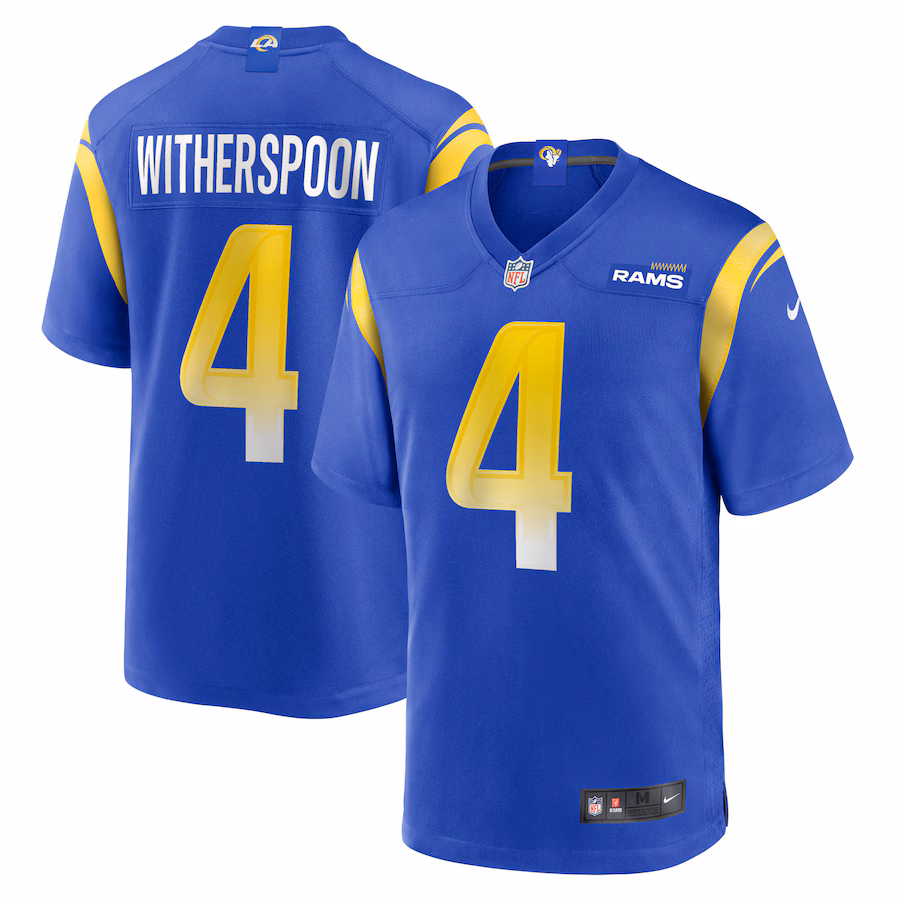 Men's Los Angeles Rams Ahkello Witherspoon Nike Royal Team Game Jersey - Puhuasuan