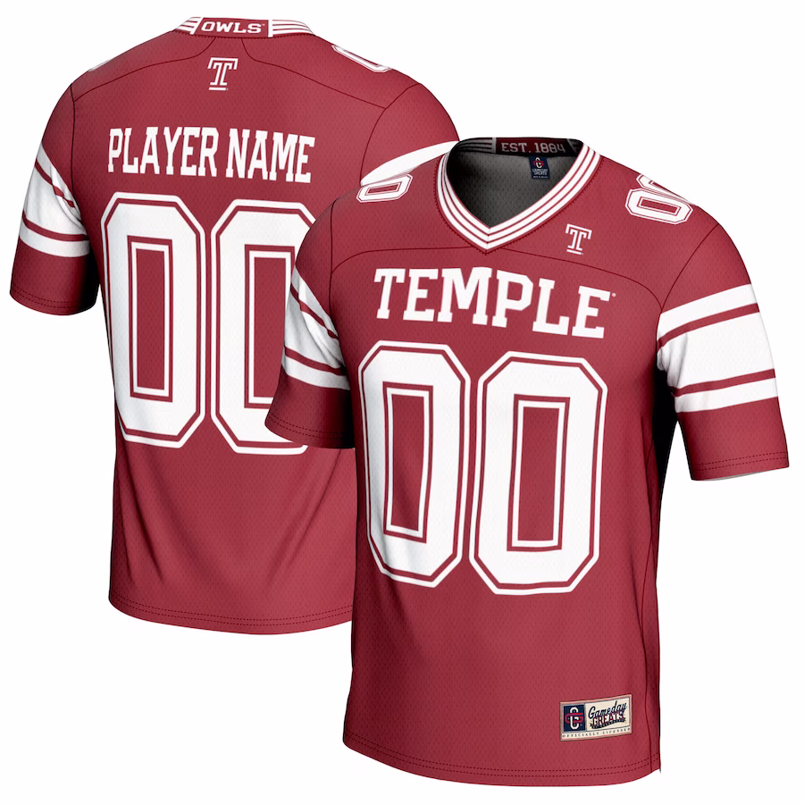 Temple Owls GameDay Greats Youth NIL Pick-A-Player Football Jersey - Crimson - Puhuasuan