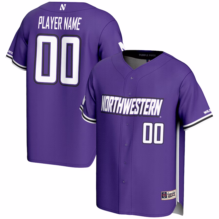 Northwestern Wildcats GameDay Greats NIL Pick-A-Player Lightweight Baseball Jersey - Purple - Puhuasuan