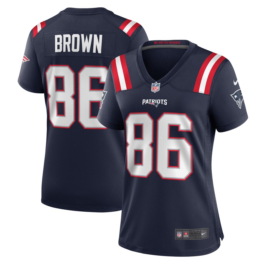 Women's New England Patriots Pharaoh Brown Nike  Navy Team Game Jersey - Puhuasuan
