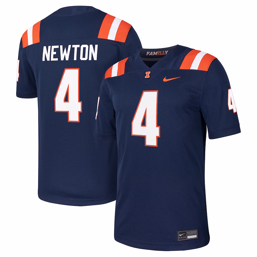 Jer'Zhan Newton Illinois Fighting Illini Nike NIL Football Player Jersey - Navy - Puhuasuan