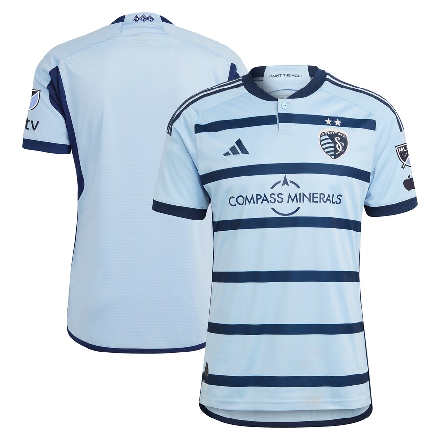 Men's Sporting Kansas City adidas Light Blue 2023 Hoops 4.0 Authentic Jersey - Puhuasuan