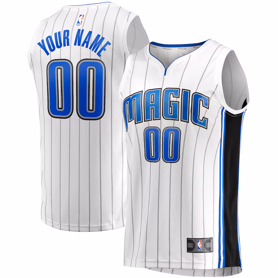 Men's Orlando Magic Fanatics White Fast Break Custom Replica Jersey - Association Edition - Puhuasuan
