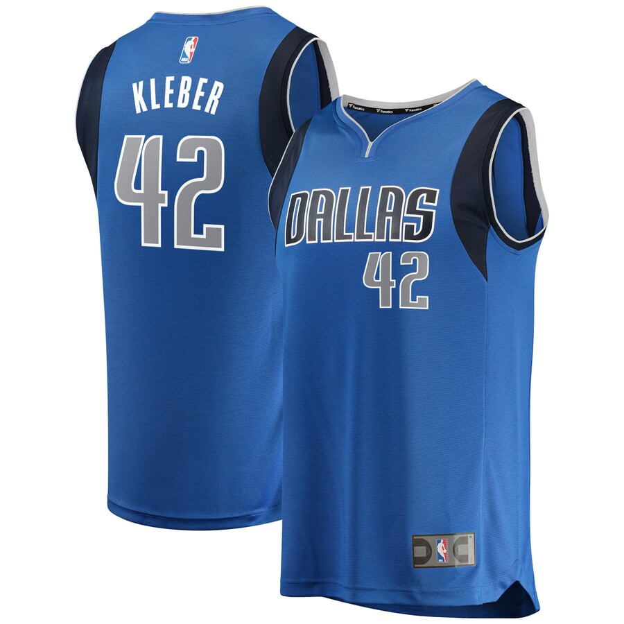 Men's Dallas Mavericks Maxi Kleber Fanatics Blue Fast Break Replica Team Color Player Jersey - Icon Edition - Puhuasuan