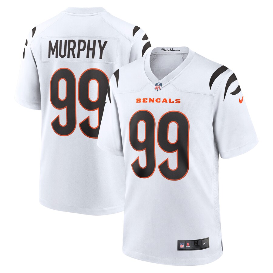 Men's Cincinnati Bengals Myles Murphy Nike White Team Game Jersey - Puhuasuan