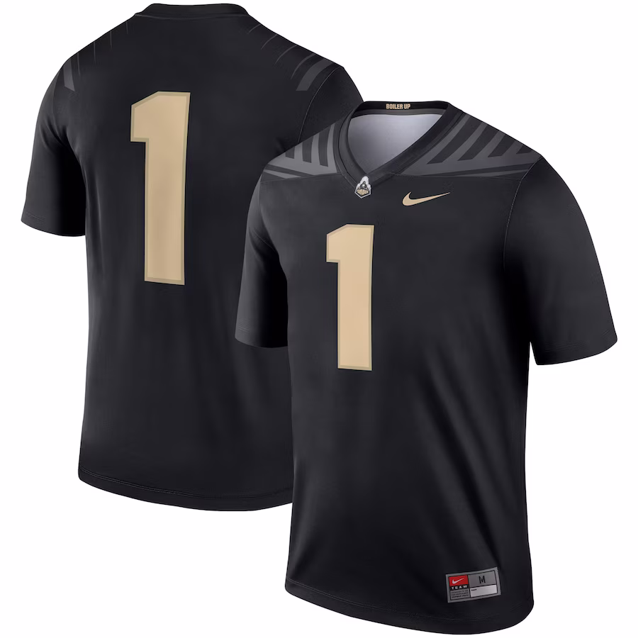 #1 Purdue Boilermakers Nike Legend Jersey - Black - Puhuasuan
