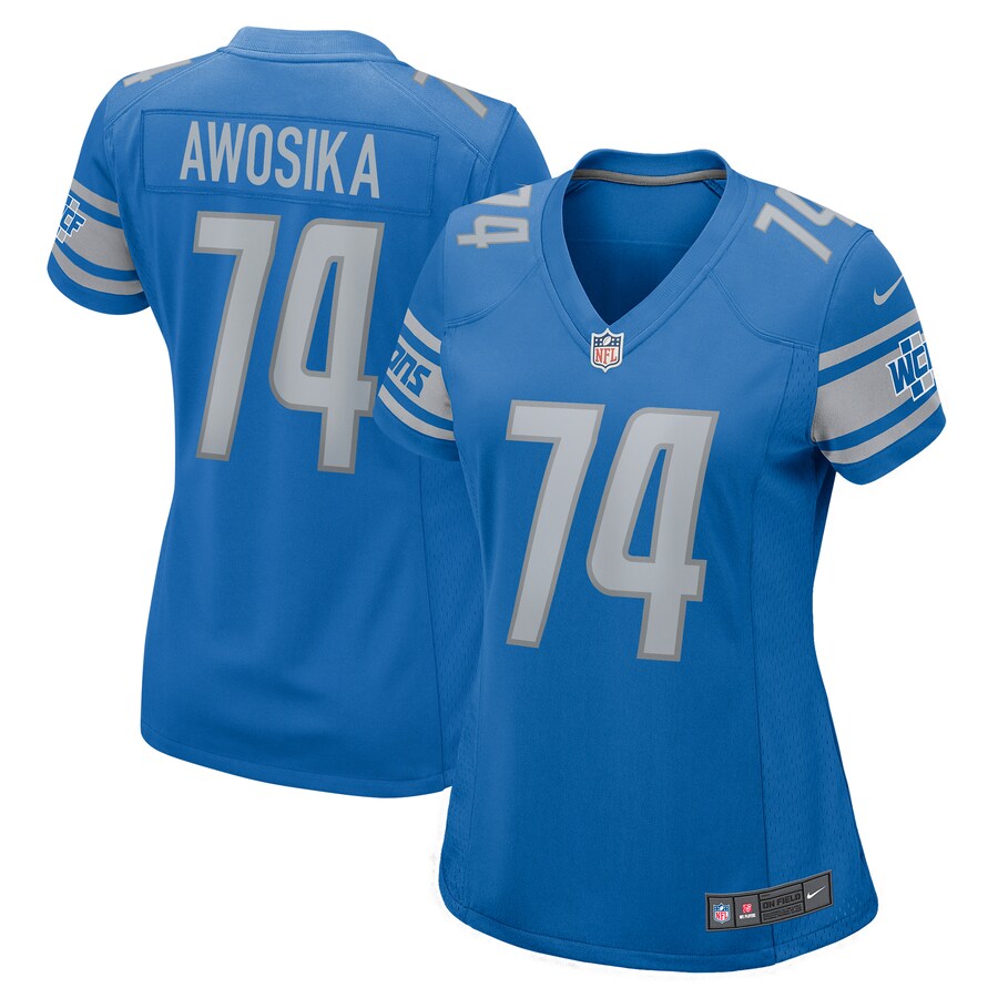 Women's Detroit Lions Kayode Awosika Nike Blue Home Game Player Jersey - Puhuasuan