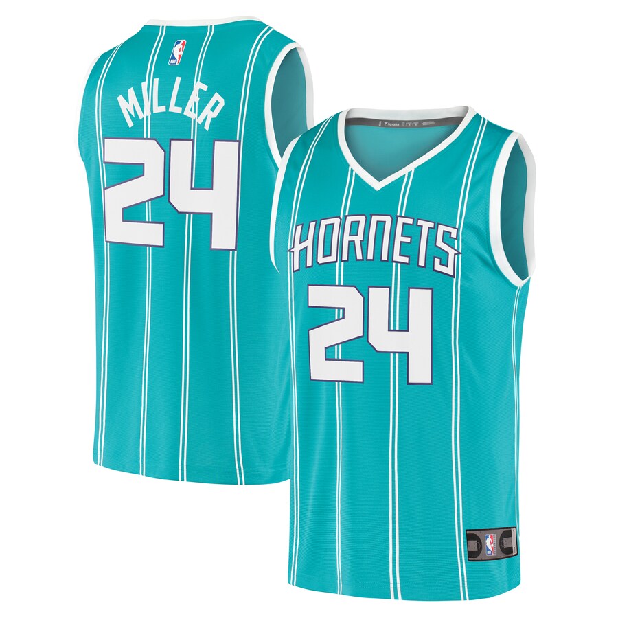Men's Charlotte Hornets Brandon Miller Fanatics Teal  Fast Break Replica Jersey - Icon Edition - Puhuasuan
