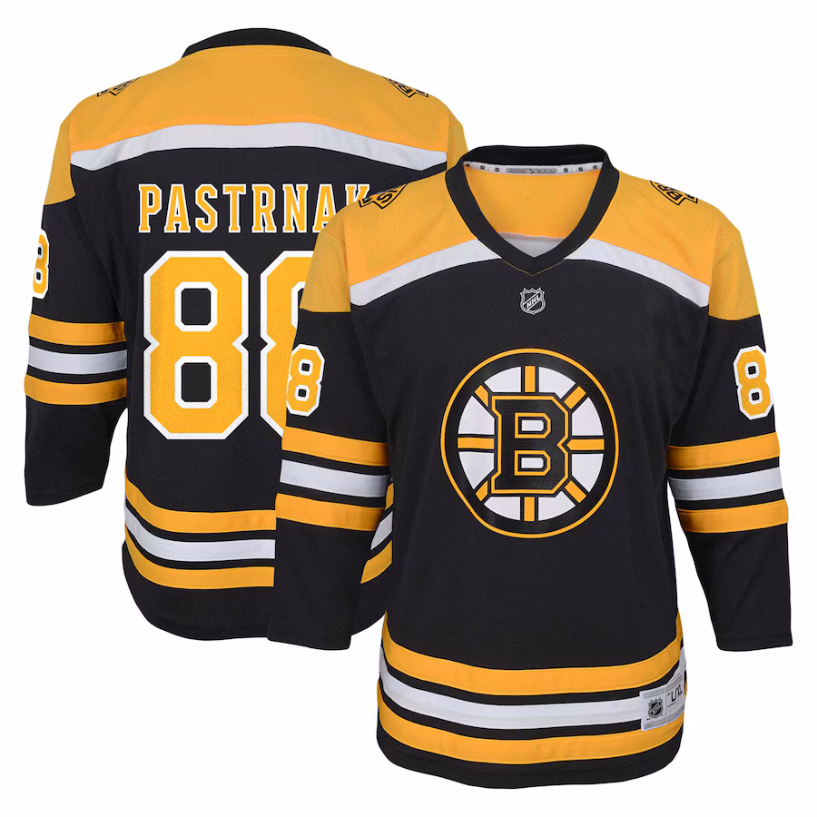 Youth Boston Bruins David Pastrnak Black Home Replica Player Jersey - Puhuasuan