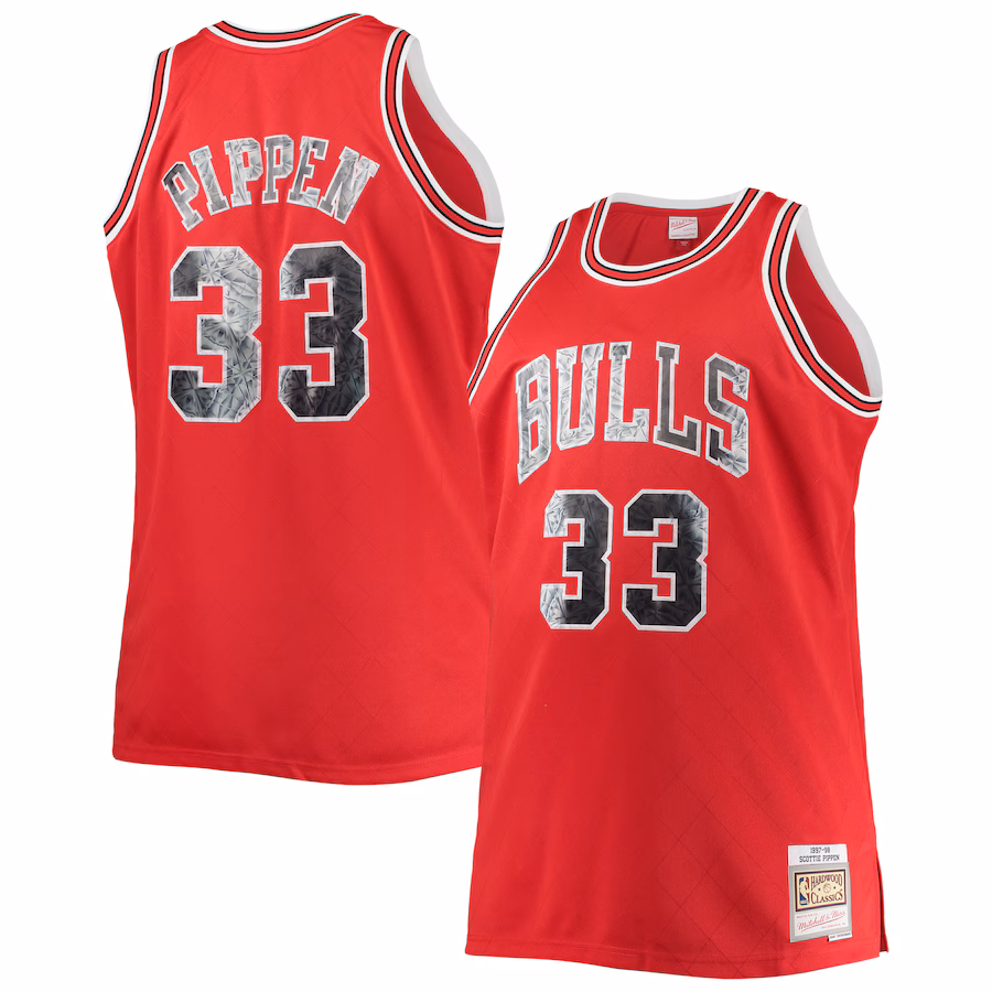 Men's Chicago Bulls Scottie Pippen Mitchell & Ness Red Big & Tall 1997/98 NBA 75th Anniversary Diamond Swingman Jersey - Puhuasuan