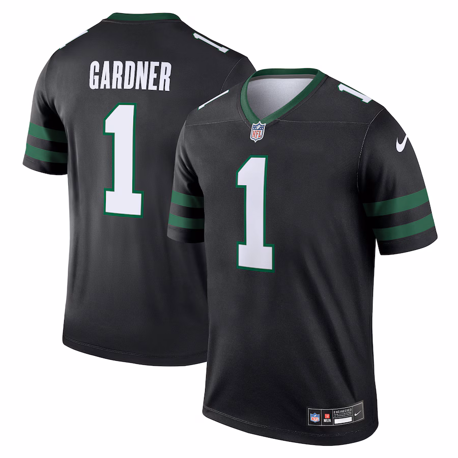 Men's New York Jets Ahmad Sauce Gardner Nike Black Alternate Legend Player Performance Top - Puhuasuan