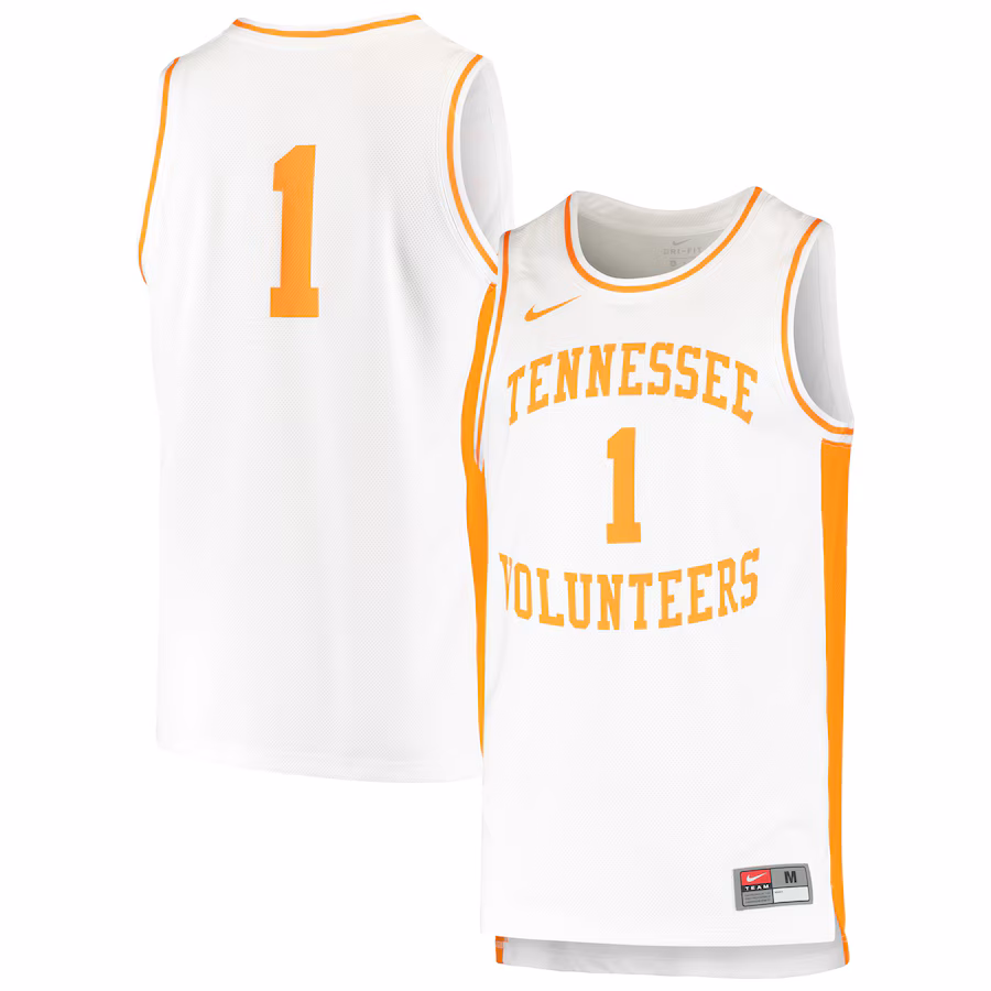 Tennessee Volunteers Nike Retro Replica Basketball Jersey - White - Puhuasuan