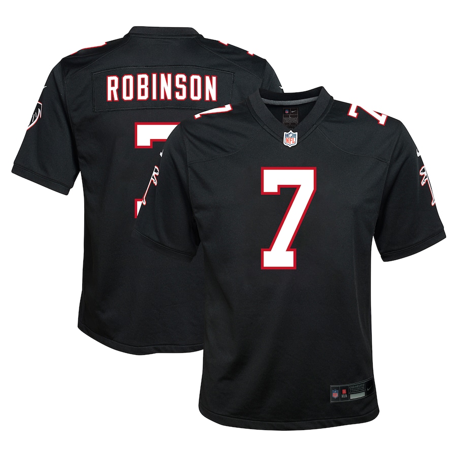 Youth Atlanta Falcons Bijan Robinson Nike Black Alternate Player Game Jersey - Puhuasuan