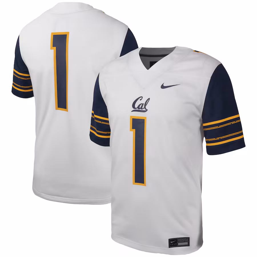 Men's Nike #1 White Cal Bears Untouchable Football Replica Jersey - Puhuasuan