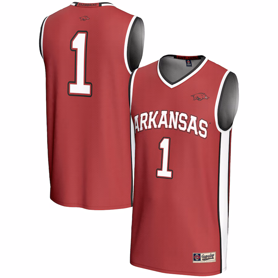 Men's GameDay Greats #1  Cardinal Arkansas Razorbacks  Lightweight Basketball Jersey - Puhuasuan