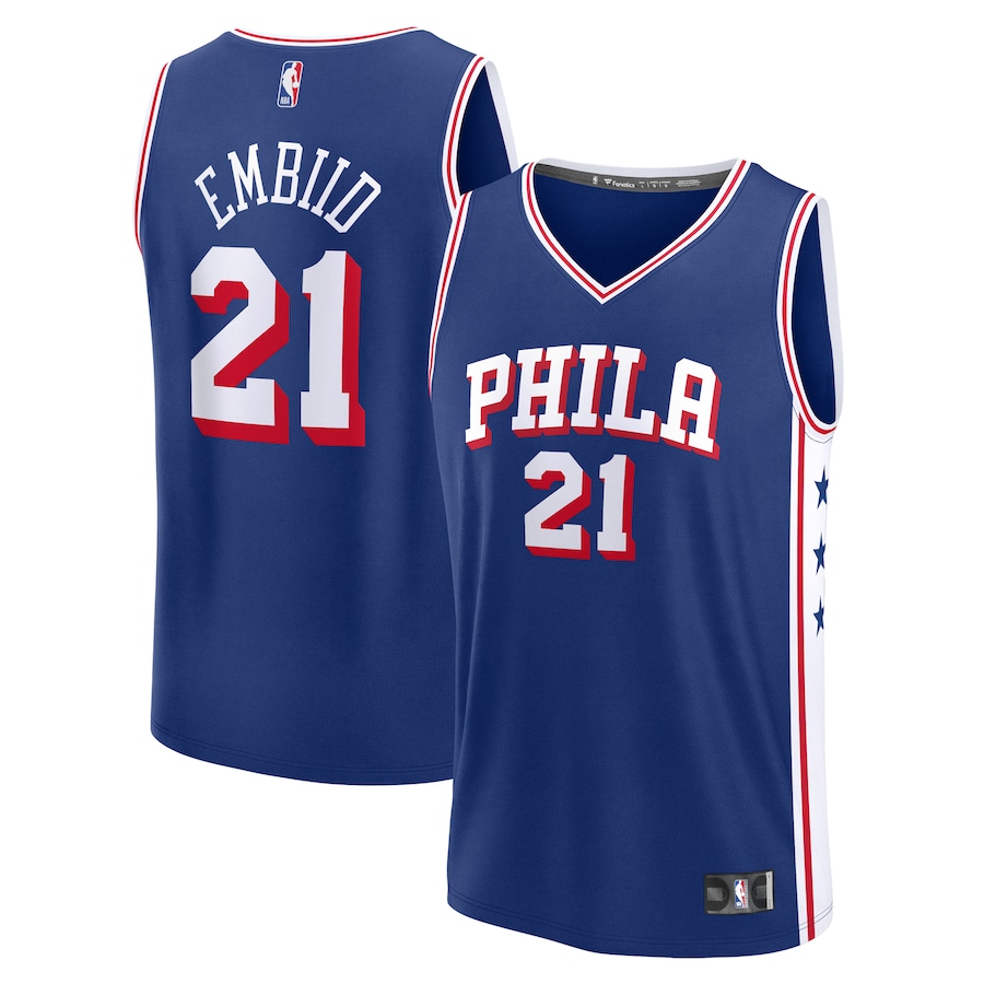 Youth Philadelphia 76ers Joel Embiid Fanatics Royal Fast Break Replica Player Jersey - Icon Edition - Puhuasuan