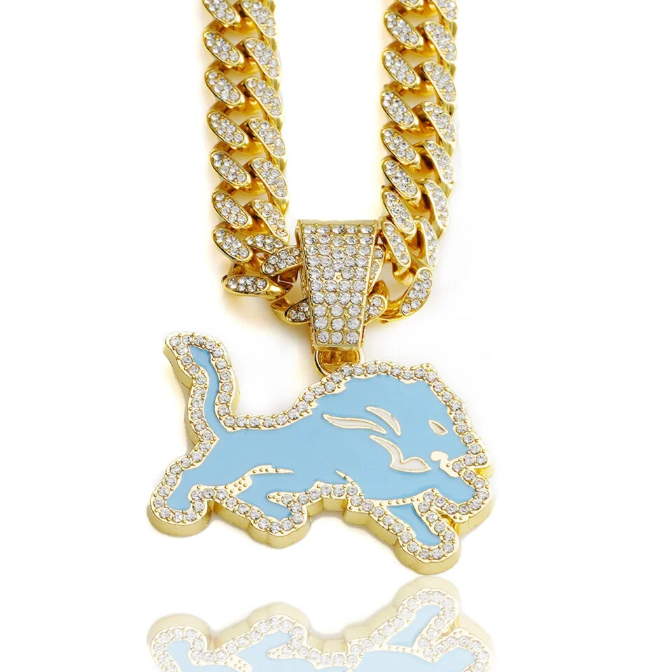 Detroit Lions Football Necklace for Fans - Puhuasuan