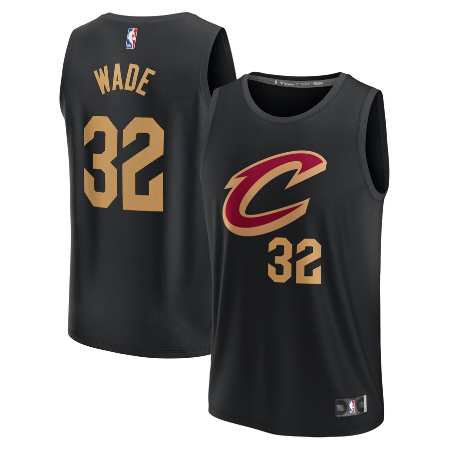 Youth Cleveland Cavaliers Dean Wade Fanatics Black Fast Break Replica Player Jersey - Statement Edition - Puhuasuan