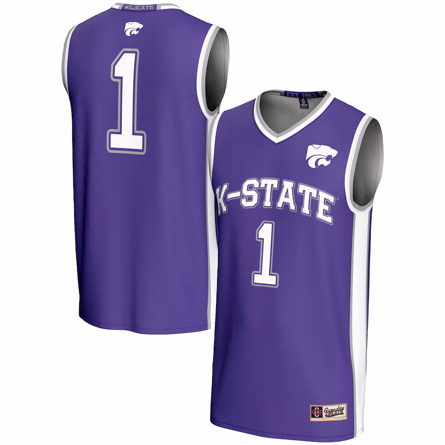 Youth GameDay Greats #1 Purple Kansas State Wildcats Lightweight Basketball Jersey - Puhuasuan