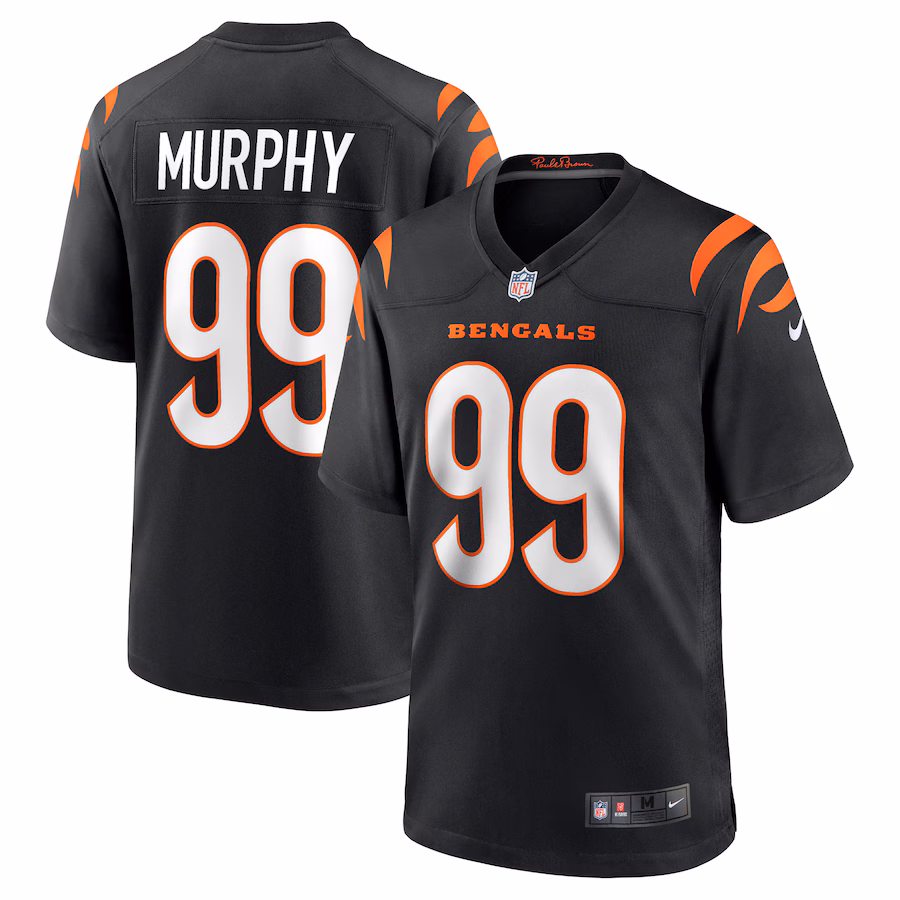 Men's Cincinnati Bengals Myles Murphy Nike Black 2023 NFL Draft First Round Pick Game Jersey - Puhuasuan