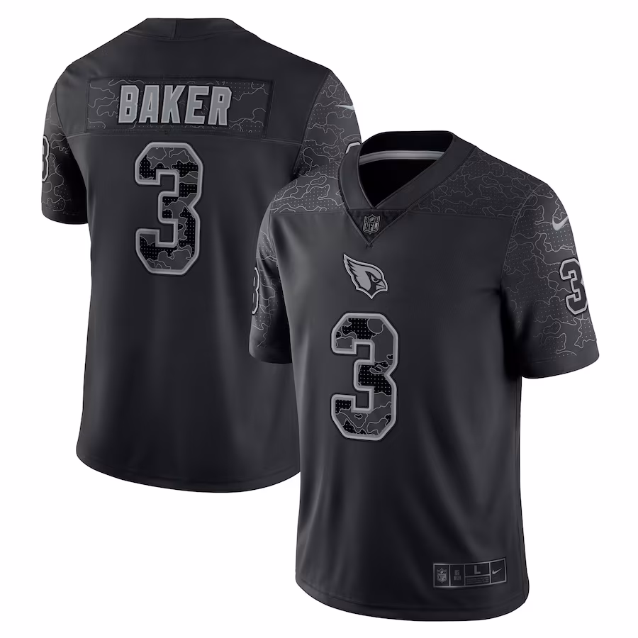 Men's Arizona Cardinals Budda Baker Nike Black RFLCTV Limited Jersey - Puhuasuan