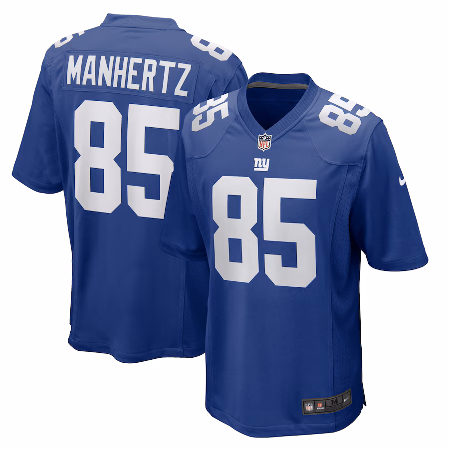 Men's New York Giants Chris Manhertz Nike Royal Team Game Jersey - Puhuasuan