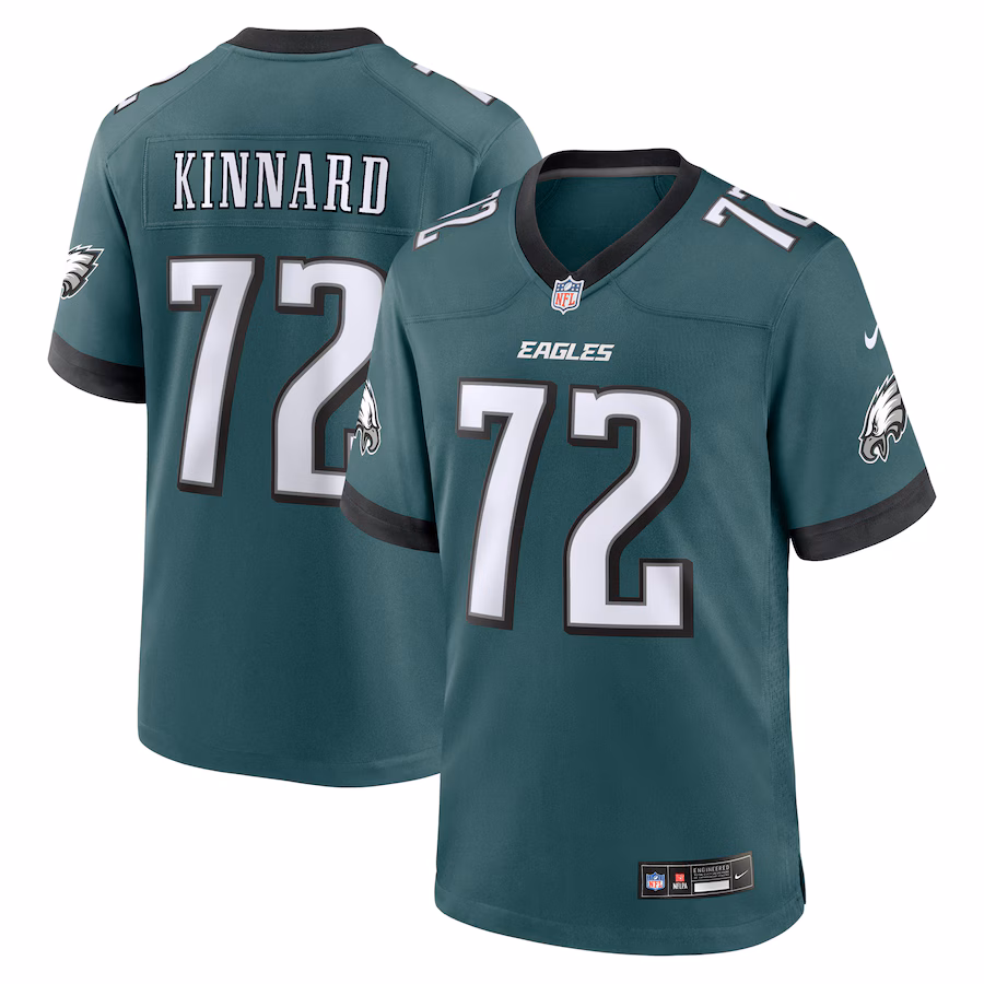 Men's Philadelphia Eagles Darian Kinnard Nike Midnight Green Team Game Jersey - Puhuasuan