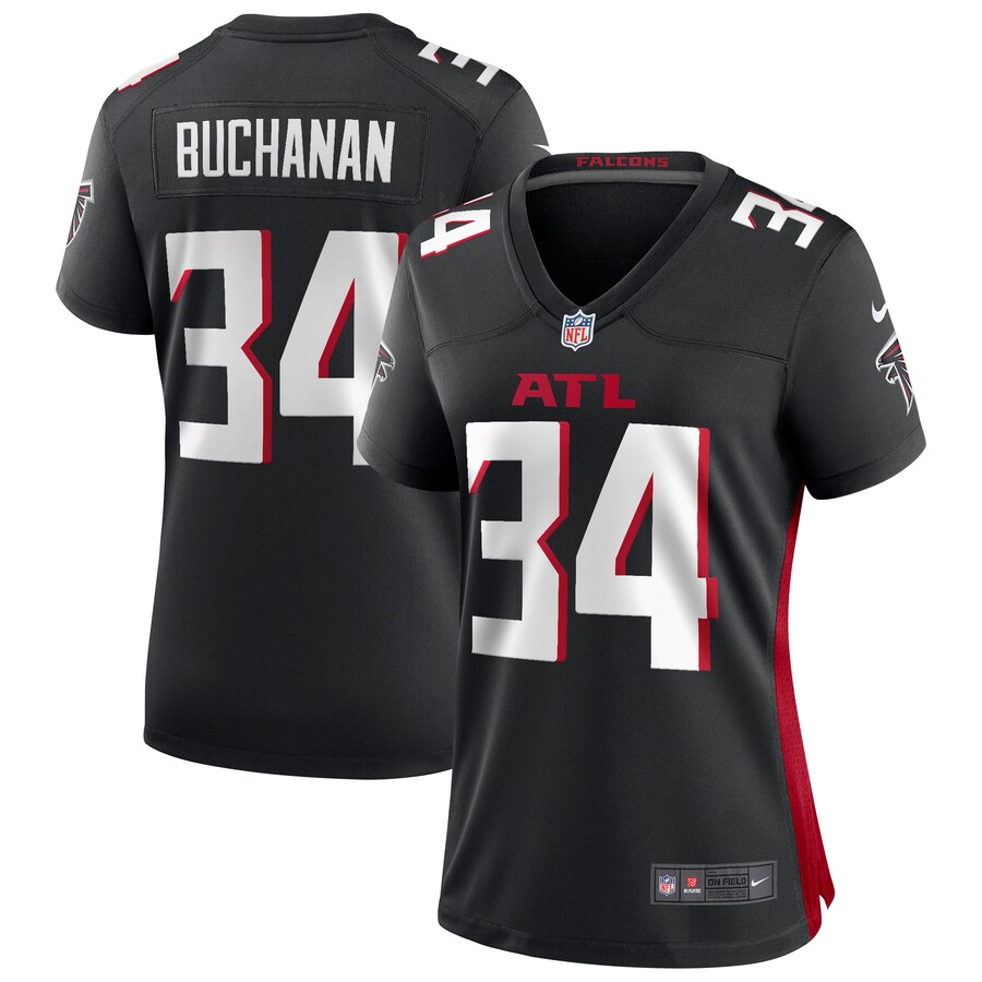 Women's Atlanta Falcons Ray Buchanan Nike Black Game Retired Player Jersey - Puhuasuan