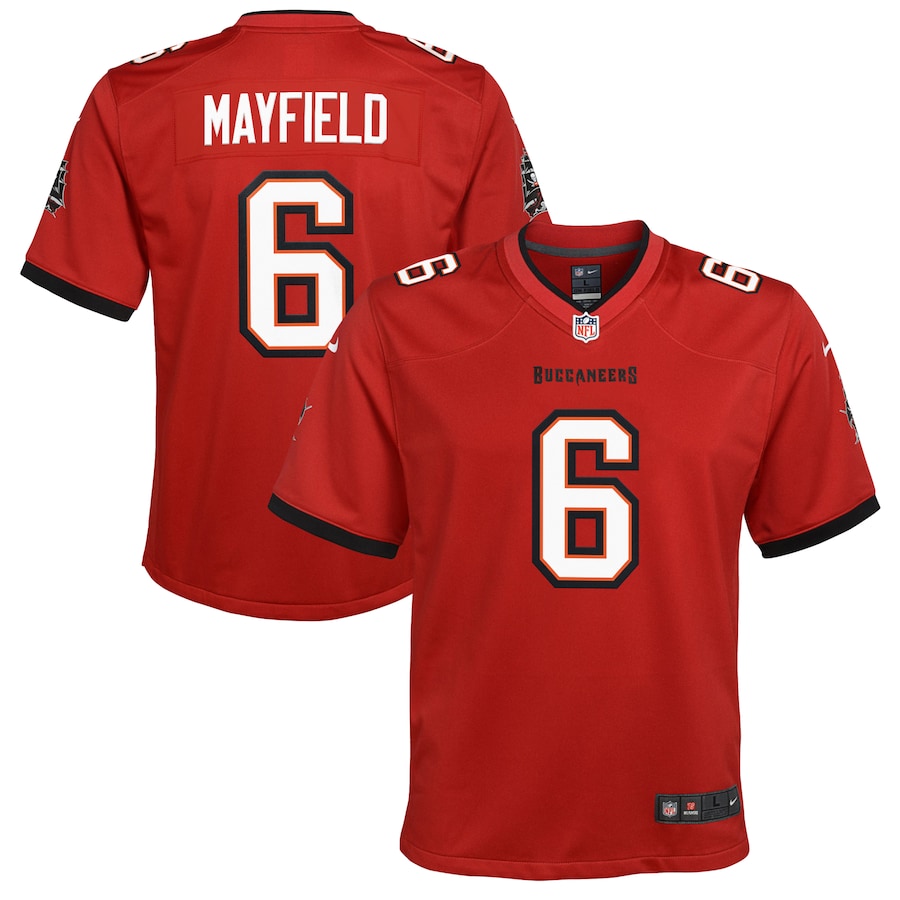 Youth Tampa Bay Buccaneers Baker Mayfield Nike Red Game Jersey - Puhuasuan