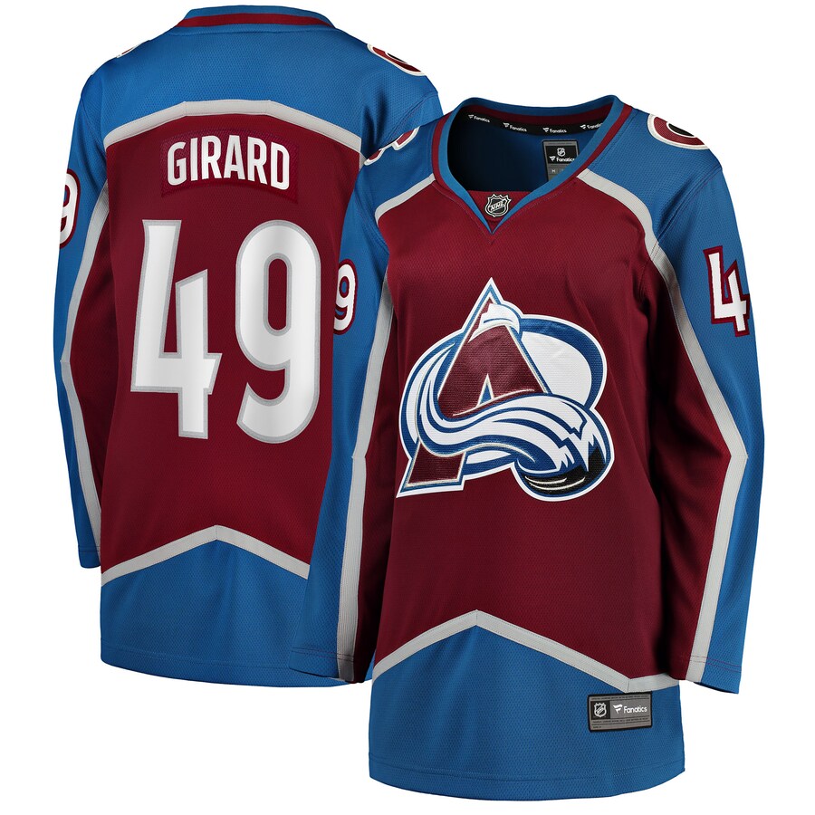 Women's Colorado Avalanche Samuel Girard Fanatics Branded Burgundy Home Breakaway Player Jersey - Puhuasuan