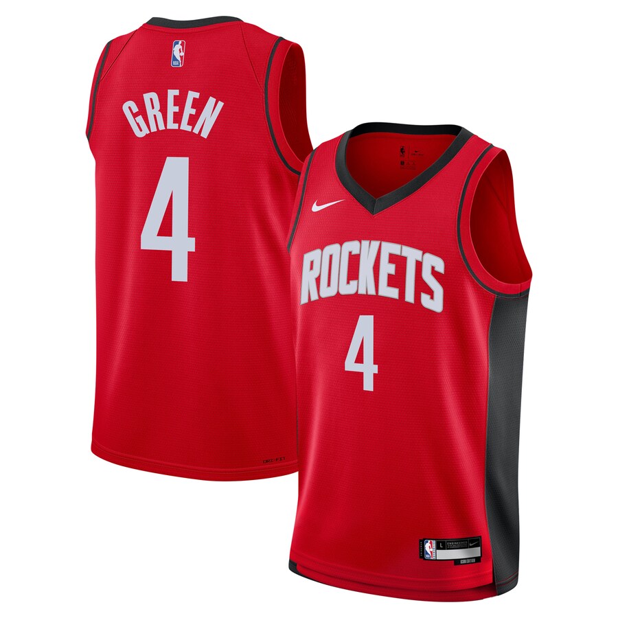 Youth Houston Rockets Jalen Green Nike Red Swingman Jersey - Icon Edition - Puhuasuan