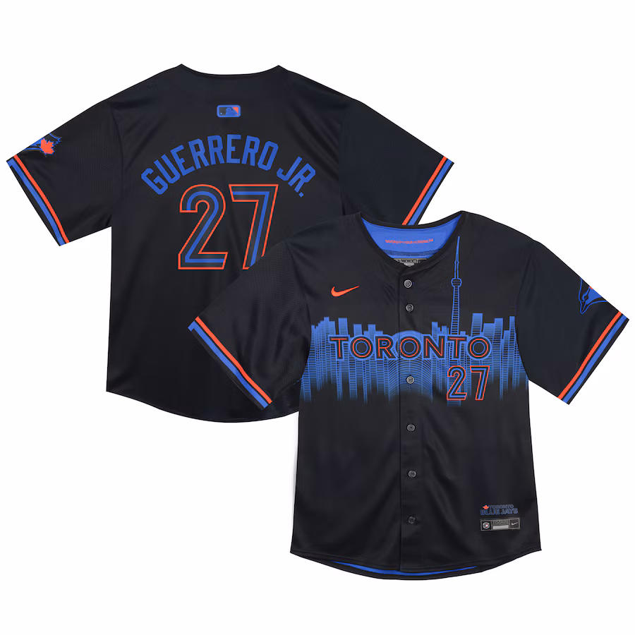 Toddler Toronto Blue Jays Vladimir Guerrero Nike Navy 2024 City Connect Limited Player Jersey - Puhuasuan