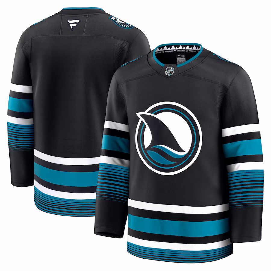 Men's San Jose Sharks Fanatics Black Alternate Premium Jersey - Puhuasuan