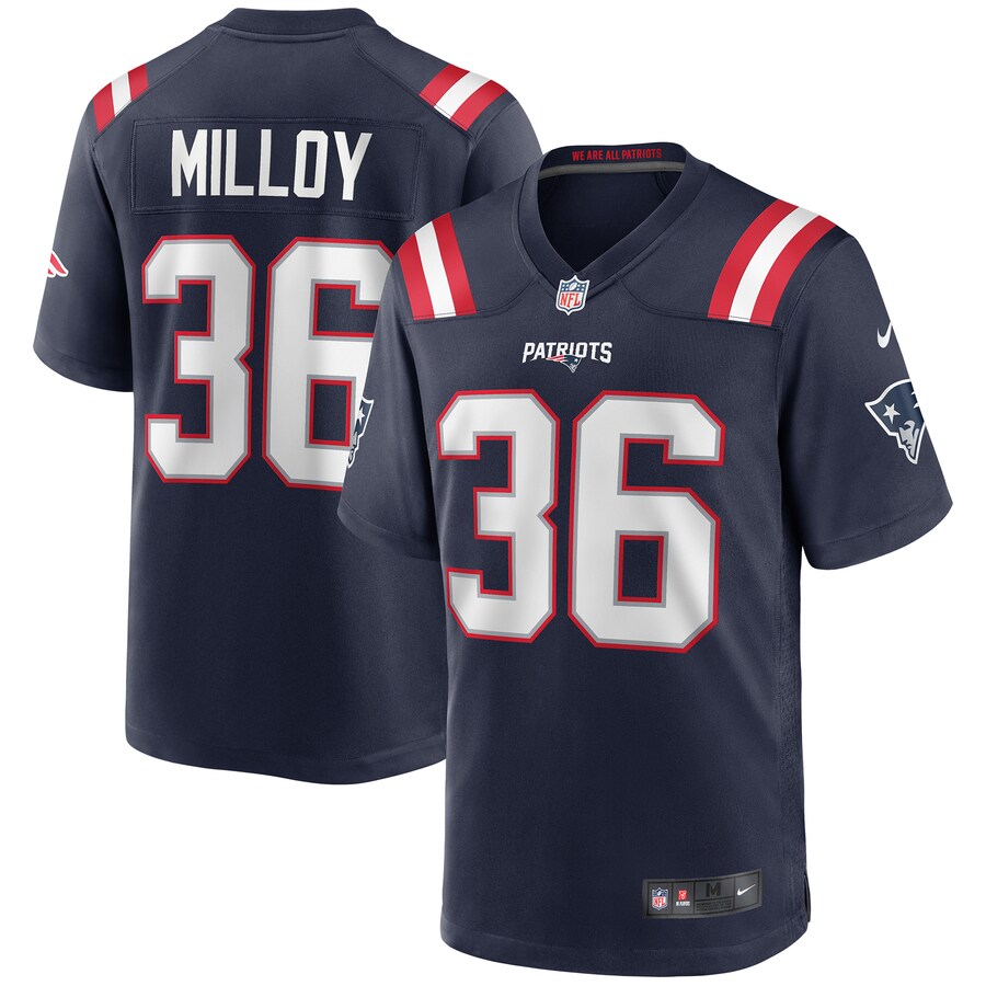 Men's New England Patriots Lawyer Milloy Nike Navy Game Retired Player Jersey - Puhuasuan