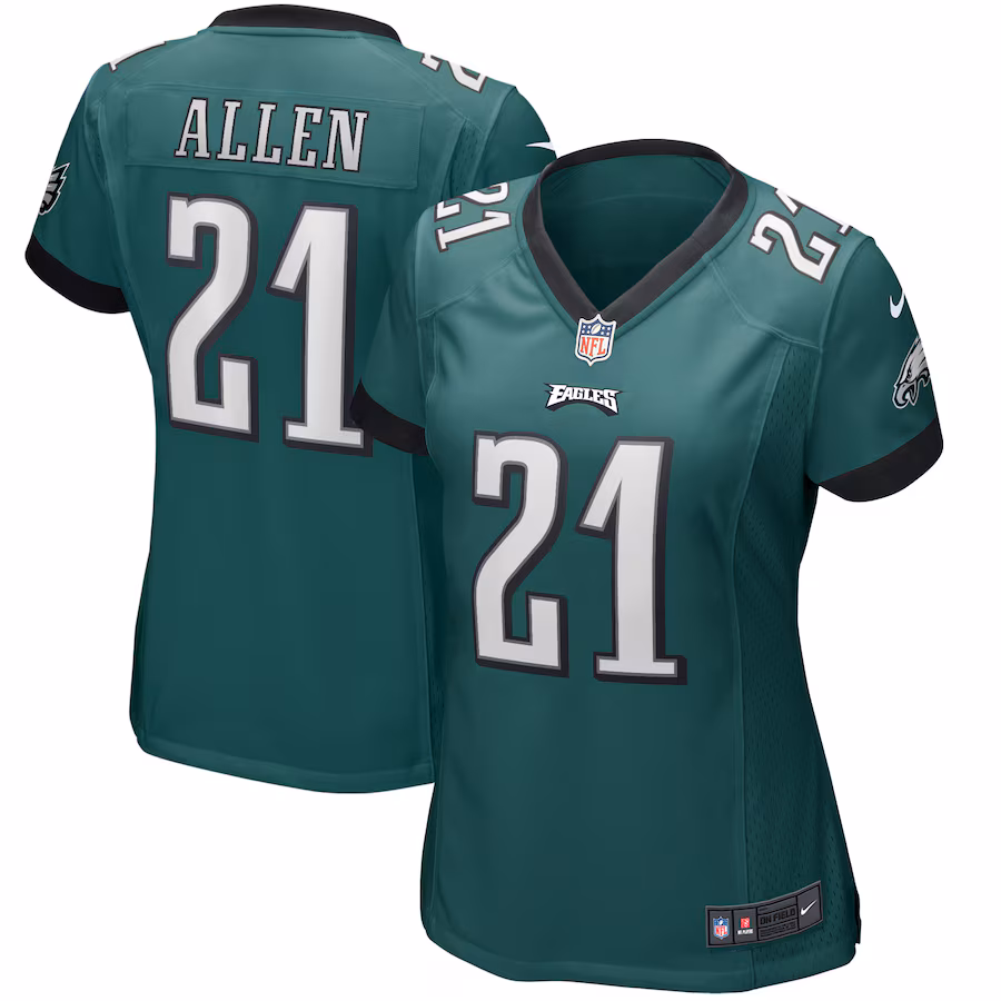Women's Philadelphia Eagles Eric Allen Nike Midnight Green Game Retired Player Jersey - Puhuasuan