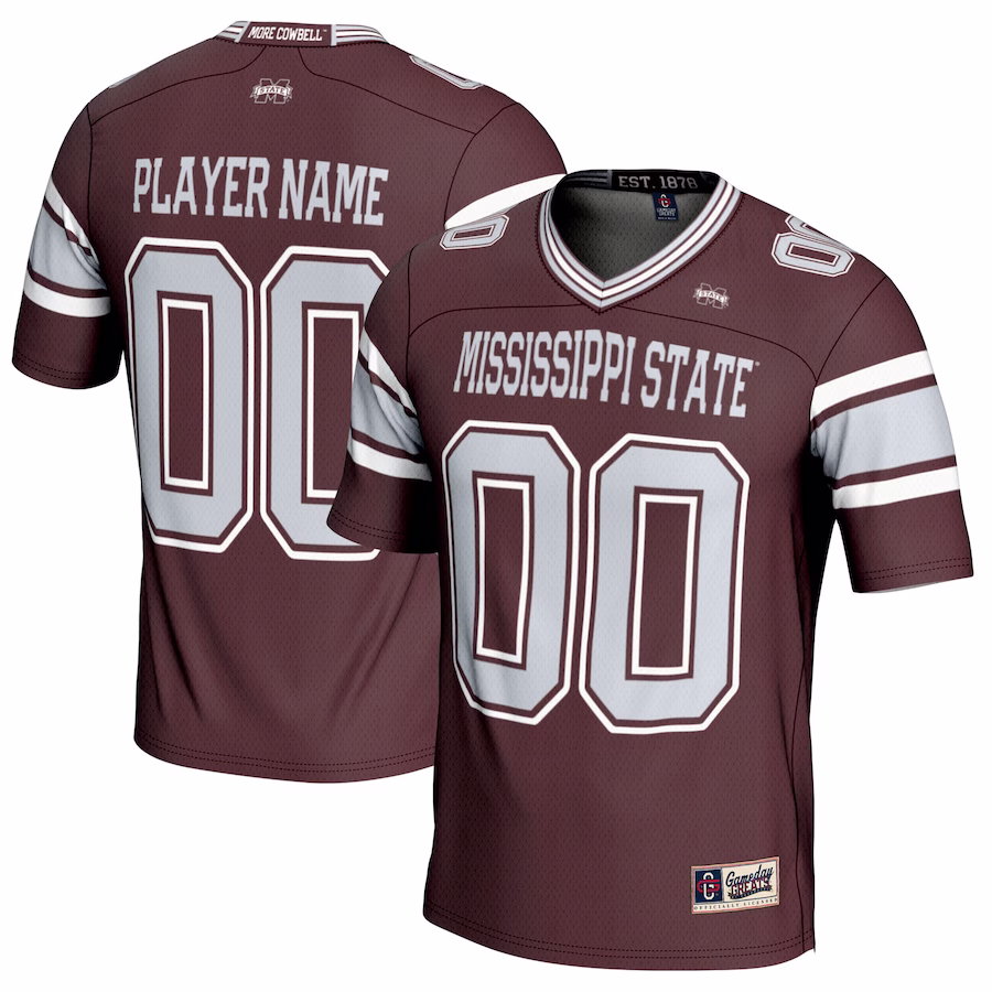 Mississippi State Bulldogs GameDay Greats NIL Pick-A-Player Football Jersey - Maroon - Puhuasuan