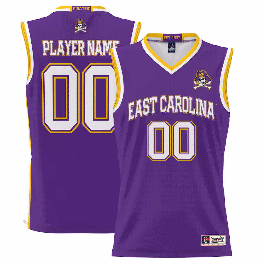 ECU Pirates GameDay Greats Youth NIL Pick-A-Player Lightweight Basketball Jersey - Purple - Puhuasuan