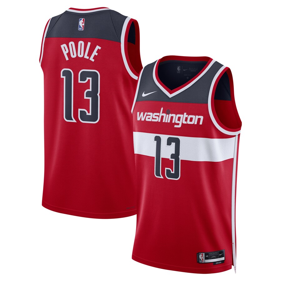 Unisex Washington Wizards Jordan Poole Nike Red Swingman Jersey - Icon Edition - Puhuasuan