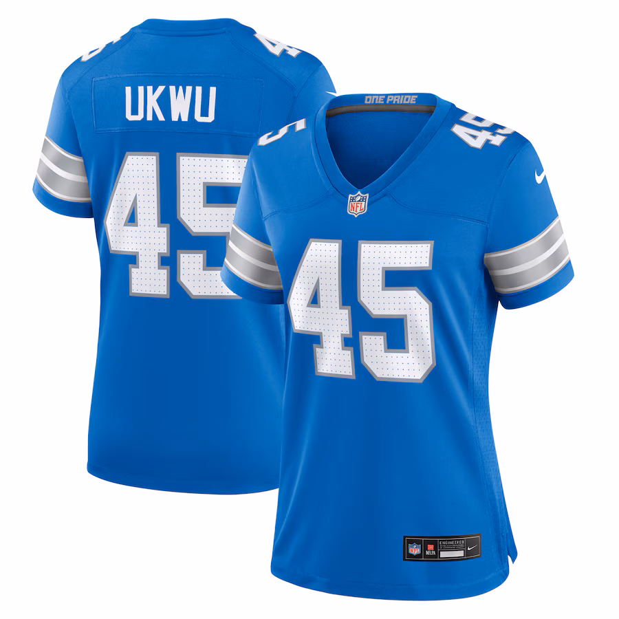 Women's Detroit Lions Isaac Ukwu Nike  Blue Game Jersey - Puhuasuan