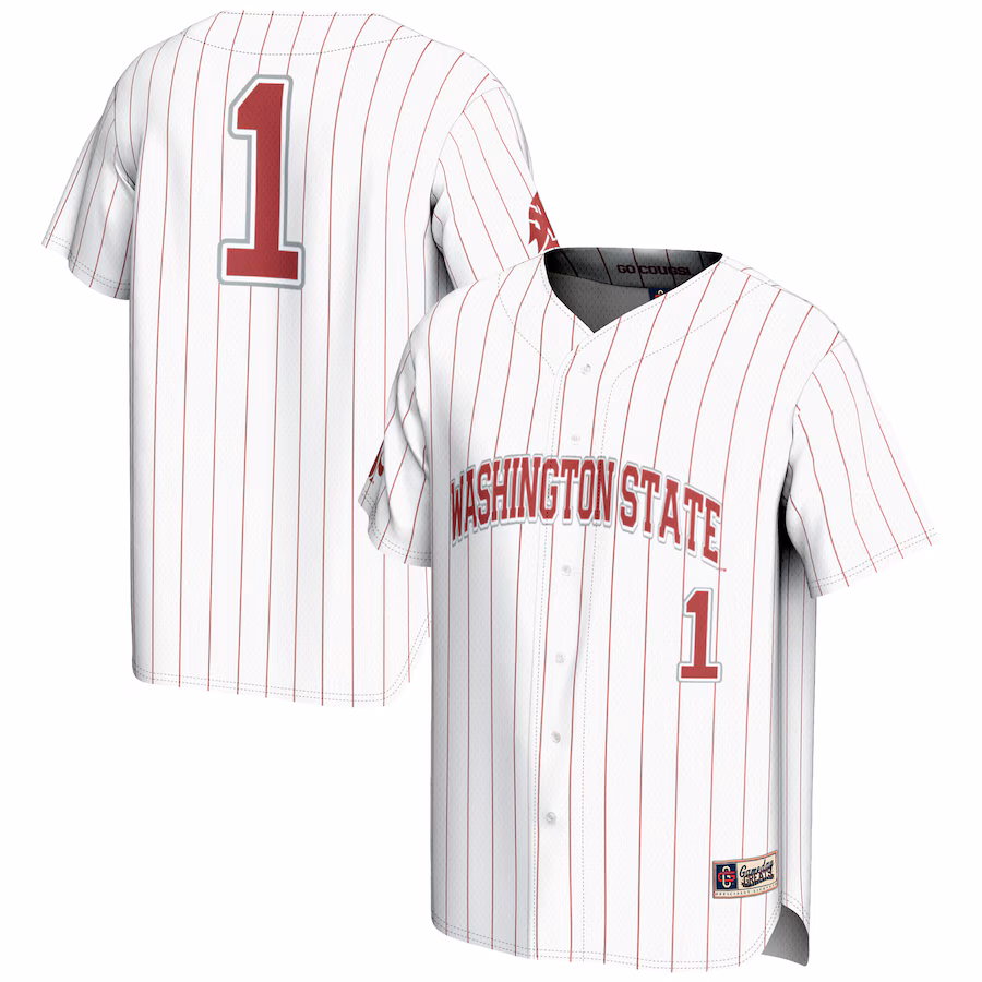 Men's GameDay Greats #1 White Washington State Cougars Lightweight Baseball Jersey - Puhuasuan
