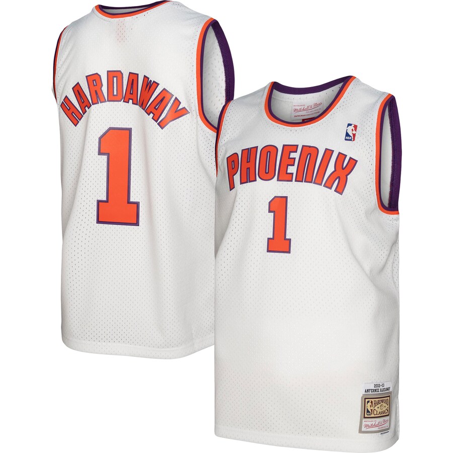Men's Phoenix Suns Penny Hardaway Mitchell & Ness White 2001/02 Hardwood Classics Swingman Jersey - Puhuasuan