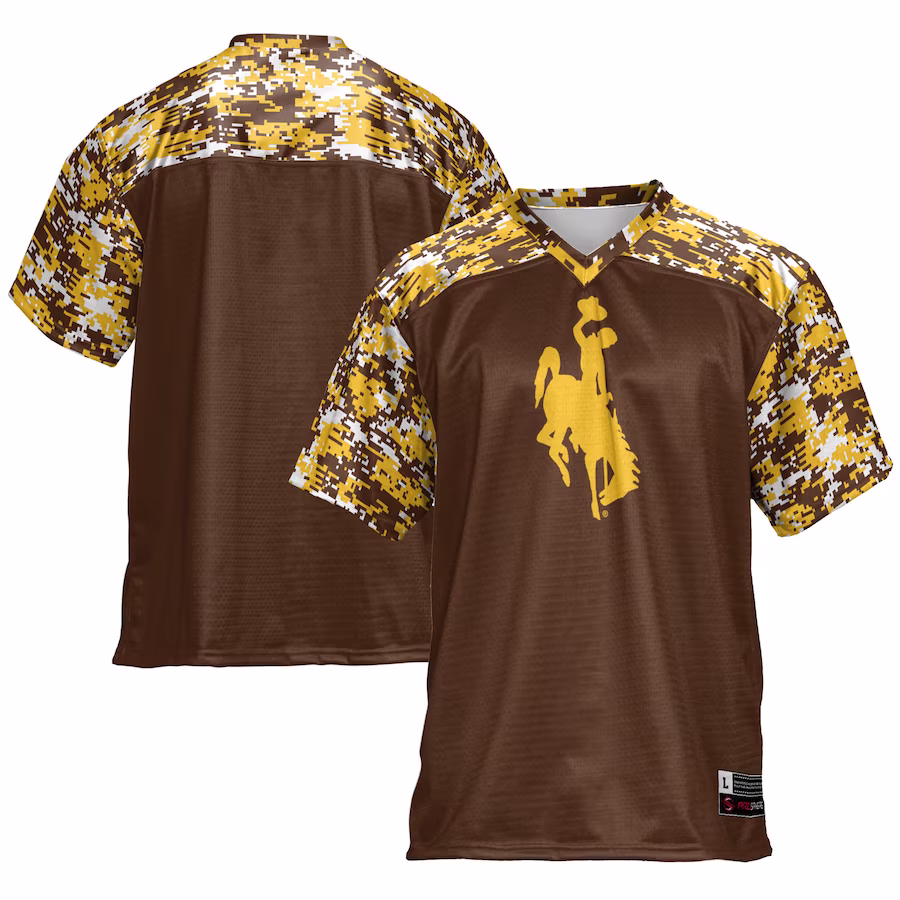 Wyoming Cowboys GameDay Greats Football Jersey - Brown - Puhuasuan