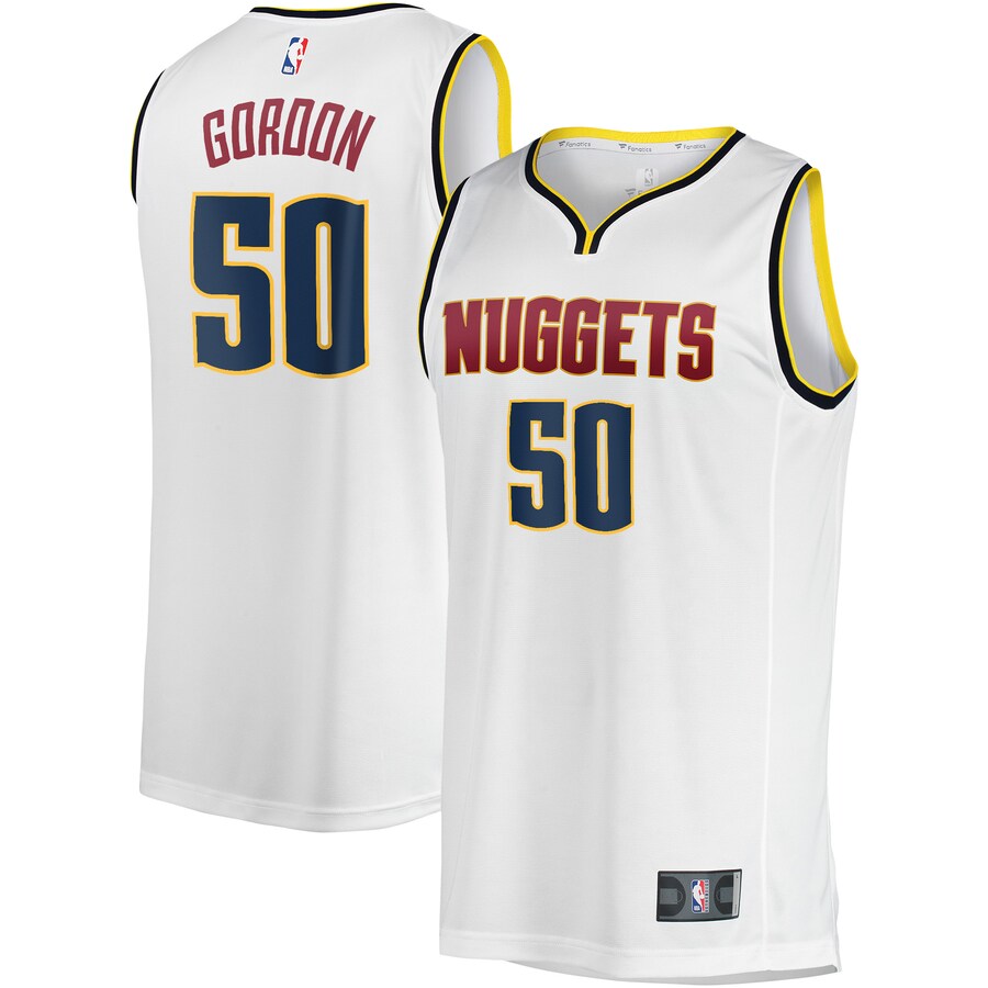 Men's Denver Nuggets Aaron Gordon Fanatics White Fast Break Player Jersey - Association Edition - Puhuasuan