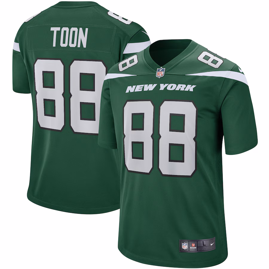 Men's New York Jets Al Toon Nike Gotham Green Game Retired Player Jersey - Puhuasuan