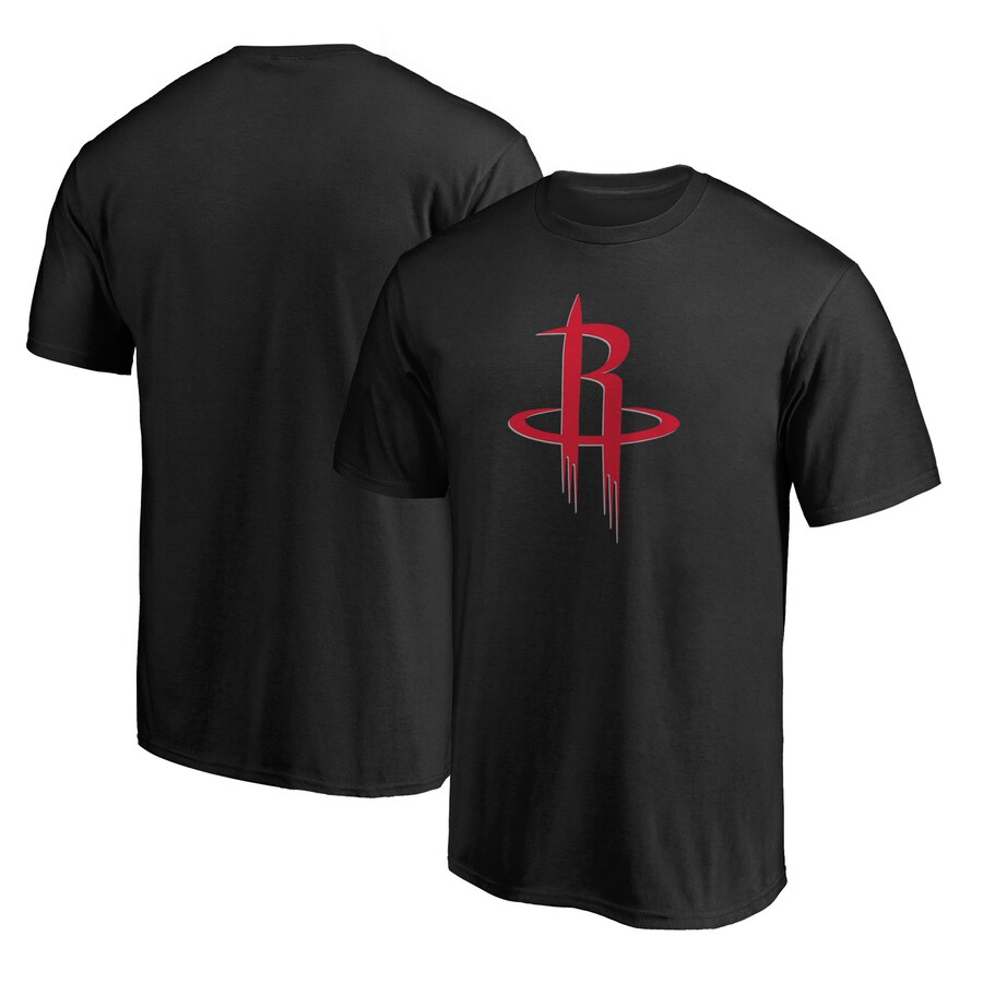 Men's Houston Rockets Black Primary Logo T-Shirt - Puhuasuan